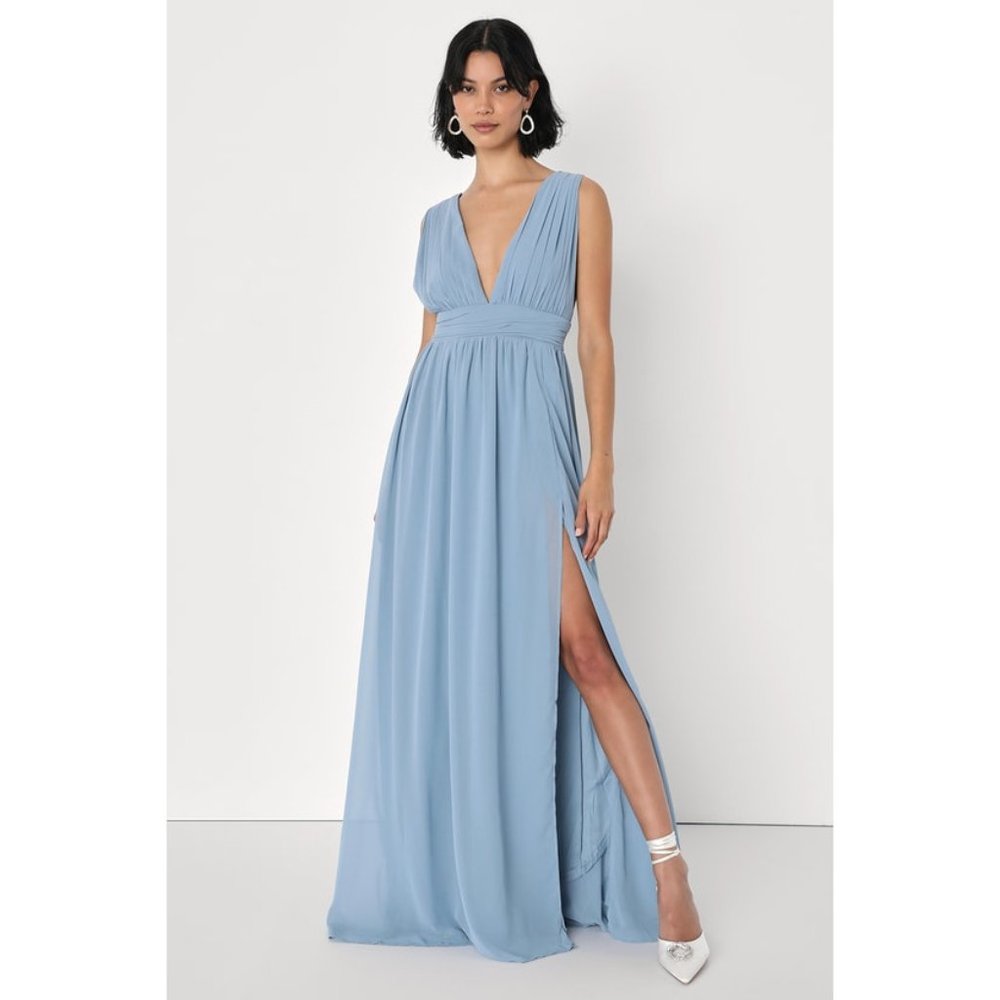 Lulu's Light Blue Maxi Dress